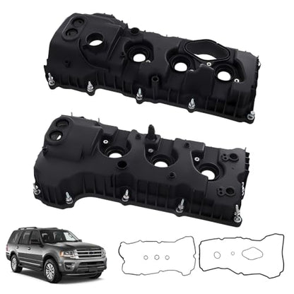 Engine Valve Covers Left Right Compatible with 2013-2019 Ford F-150 Expedition Transit Mark LT Navigator 3.5L Replacement for BR3Z-6582R /BR3Z-6582G - color: BR3Z-6582R Engine Valve Covers