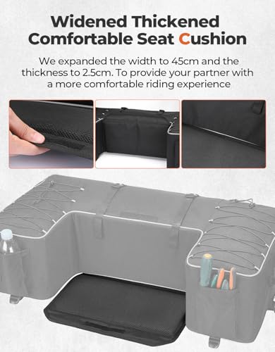 KEMIMOTO Upgrade ATV Storage Bag Rear Seat Gear Bag Four Wheeler Cargo Bag