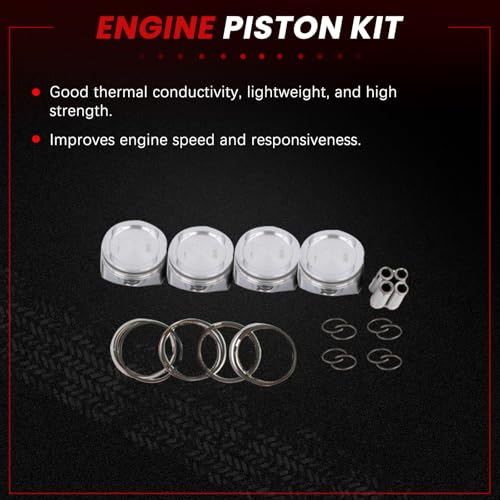 Engine Pistons Overhaul Rebuild Kit Connecting Rods Fit for Chevy Cruze 2011-2016 1.4L with Timing Chain Kit Intake Valves Cylinder Repair Kit Head Gaskets Replace 55562234 55355345 55564509