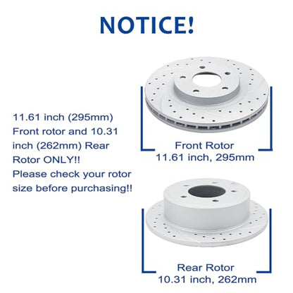 Acinoparts Front & Rear Brake Kit for Chrysler 200 Sebring Jeep Patriot - size: HMBK5303853036