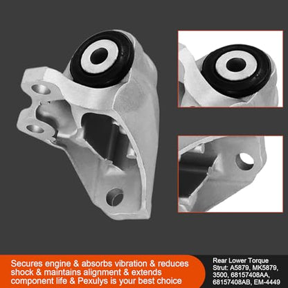 4Pcs Engine Mount For Ram ProMaster 1500/2500/3500 3.6L 2014-2021
