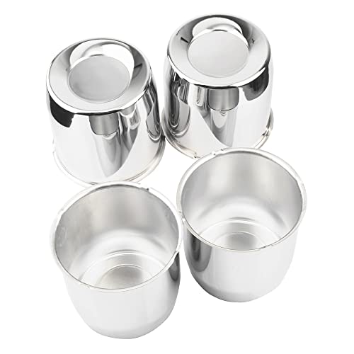 4Pcs 5.15" OD 4.92" H Push Through Trailer Wheel Center Cap for Rim - color: Chrome, size: 5.12" Hub 4.92" H