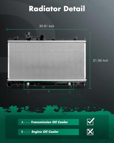 SCITOO 2331 Engine Radiator for Subaru for Baja 2003-2006 2.5L - size: 2331