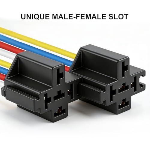 2 Pack 48V 40A Car Relay Harness, 4-Pin SPST, 12AWG Harness Sockets, Automotive Switches and Starters, for Automotive Truck Van Motorcycle Boat - size: 4-Pin 48V
