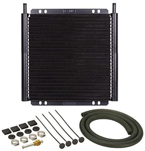 Derale 13504 Series 8000 Plate and Fin Transmission Oil Cooler , Black