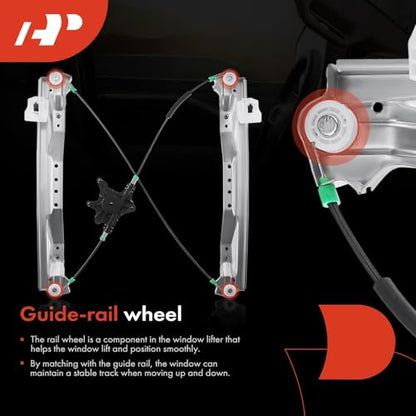 A-Premium Power Window Regulator Front Passenger Side, Without Motor - style: Front Passenger
