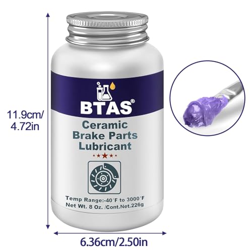 BTAS Silicone Brake Parts Lubricant, Pad, Caliper Slide Pin Lube Grease 8oz - size: 8 oz