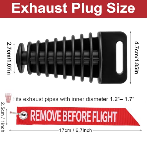 2 Pack Muffler Dirt Bike Exhaust Plug Fit 2 & 4 Stroke Motorcycle Bike (M) - size: M: 1.07-1.85 Inch