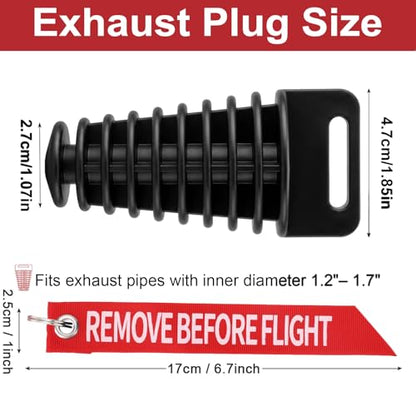 2 Pack Muffler Dirt Bike Exhaust Plug Fit 2 & 4 Stroke Motorcycle Bike (M) - size: M: 1.07-1.85 Inch