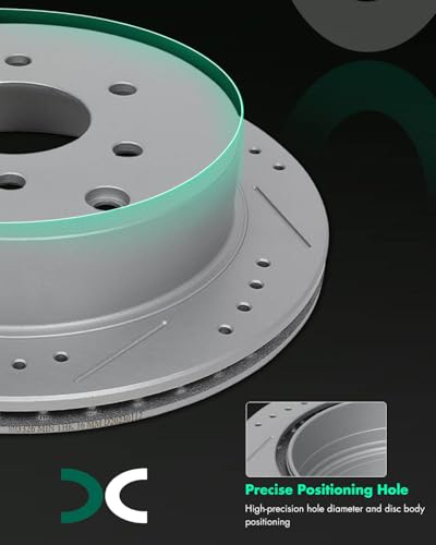 SCITOO Brake Kits,Drilled Slotted Brake Rotors Ceramic Disc Brake Pads Set - size: 31412+D1094 & 31410+D1100 [4+8PCS]