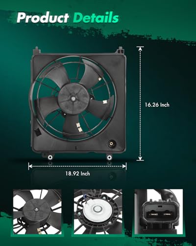 SCITOO 601210 621416 Cooling Fan Assembly for Honda for Fit 2009-2014 1.5L - size: 601210