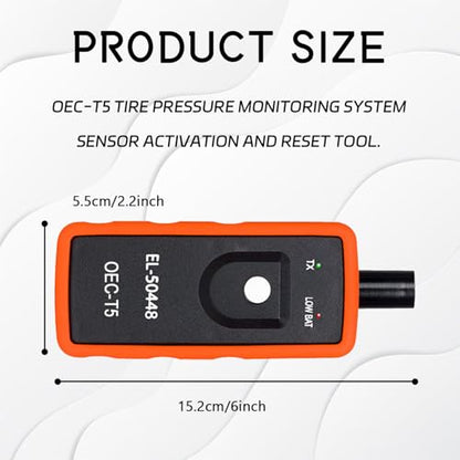 TPMS Relearn Tool TPMS Reset Programming Tool EL-50448 for GM Tire Sensor, Tire Pressure Monitoring System Relearn Tools, Tires Pressure Monitor Sensor Programming Training Activation Reset Tools