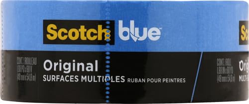 ScotchBlue Original Multi-Surface Painters Tape, 2 Inch Wide (1.88 in. x 60 Yds), 1 Roll Blue Paint Tape Protects Surfaces & Removes Easily, Masking Tape for Indoor and Outdoor Use (2090-48NC) - style: 1 roll