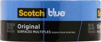 ScotchBlue Original Multi-Surface Painters Tape, 2 Inch Wide (1.88 in. x 60 Yds), 1 Roll Blue Paint Tape Protects Surfaces & Removes Easily, Masking Tape for Indoor and Outdoor Use (2090-48NC) - style: 1 roll