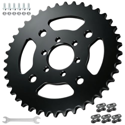 40 Tooth Rear Sprocket 37mm Bore for #40 41 420 Chain CT100U GMB100 - color: Black-40 Tooth