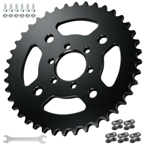40 Tooth Rear Sprocket 37mm Bore for #40 41 420 Chain CT100U GMB100 - color: Black-40 Tooth