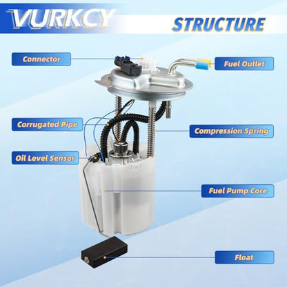 Vurkcy Electric Fuel Pump Module Assembly Fit for Chevrolet/GMC/Cadillac
