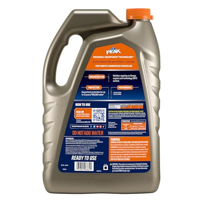 PEAK OET Extended Life Orange 50/50 Prediluted Antifreeze/Coolant for North American Vehicles, 1 Gal. - size: 50/50