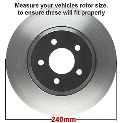 Detroit Axle - Brake Kit for 1993-1997 Honda Civic Del Sol, 1992-1995 Civic - size: 10PR250039/kit