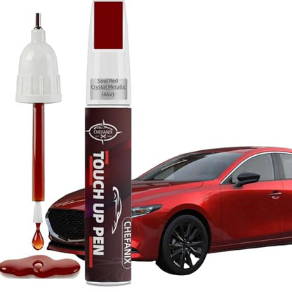 Soul Red Crystal Metallic(46V) Touch Up Paint Pen Compatible with Mazda - Exact Color Match, 2-in-1 Brush & Pen,Car Paint Scratch Repair Kit for CX-5/CX-30/CX-50/CX-90/Mazda3 - color: Soul Red Crystal Metallic(46V) for CX-5/CX-30/CX-50/CX-90/Mazda3