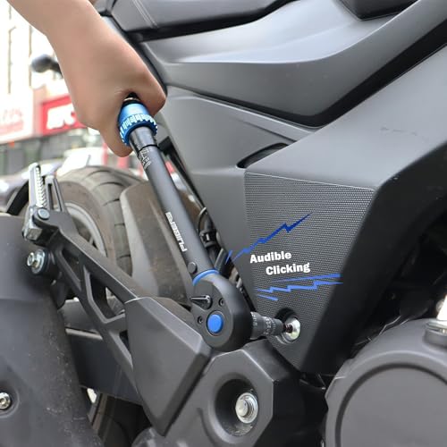 5PCS Torque Wrench Set 3/8" Drive 5-50 FT.LB, Dual-Direction 72-Tooth Adjustable Torque Wrenches with 6" Extension Bar, 3/8" to 1/2" & 1/4" Adapters for Car, Motorcycle,Bike Maintenance - size: 3/8" 5-50 FT.LB - 5 Pcs