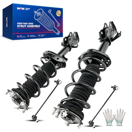 KAX Front Complete Strut & Coil Spring w/Sway Bar Link Stabilizer for CR-V - size: 07-14 Honda CR-V