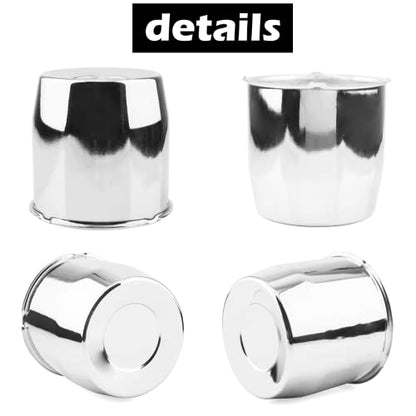 4Pcs 4.25" OD 4.33" H Push Through Trailer Wheel Center Cap for Rim - color: Chrome, size: 4.25" Hub 4.33" H