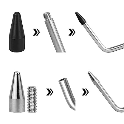 LadyRosian Paintless Dent Repair Kits Dent Repair Rods Stainless Steel Tools with Accessory for Car Auto Body Dents Hail Damage Removal Set - color: Repair Tool A