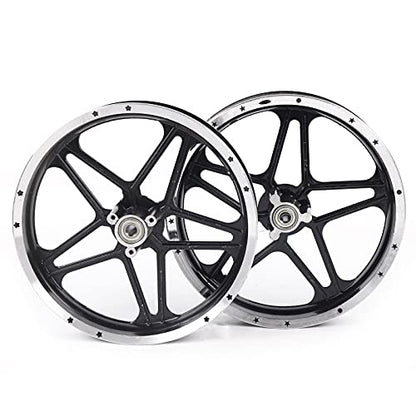 YIYIBYUS Rear and Front Wheels Set 2.50-10 Front+Rear Wheel Tire Rim Hub Assembly Aluminum Tire Rim Hub for 2 Stroke Dirt Bike 49cc 50cc Mini Pit Dirt Bike Black