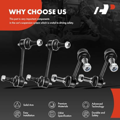 A-Premium Front & Rear Sway Bar Link Stabilizer Bar End Link Kit