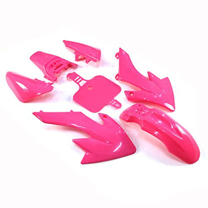 Pink Body Work Plastic Fender Fairing Kit For Honda XR50 CRF50 Chinese 50cc 90cc 110cc 125cc 140cc 150cc 160cc Dirt Pit Bike - color: pink