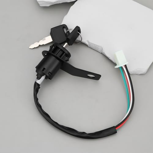 Motorcycle Ignition Switch Key Lock Compatible with 50-150cc Off-Road Motorcycles ATVs and Quads with 8.3cm Bracket