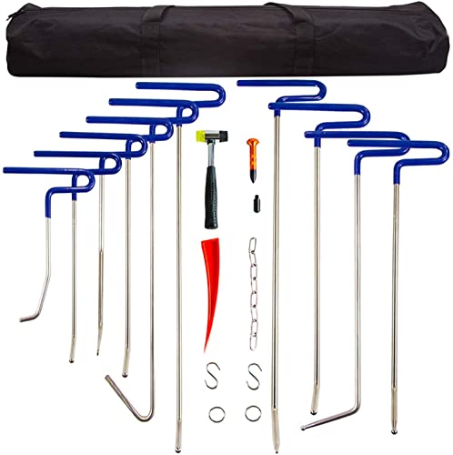 LadyRosian Dent Removal Rods Set Paintless Dent Repair Tools for Car Dent Remover Puller Hail Damage Repair Kit (B2-B11) - color: B2-B11 rod
