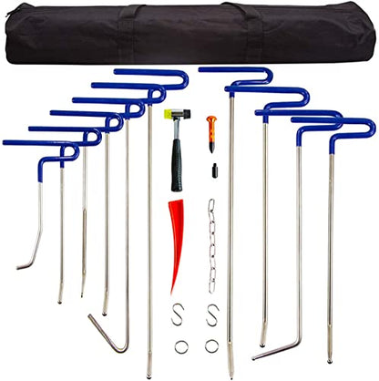LadyRosian Dent Removal Rods Set Paintless Dent Repair Tools for Car Dent Remover Puller Hail Damage Repair Kit (B2-B11) - color: B2-B11 rod