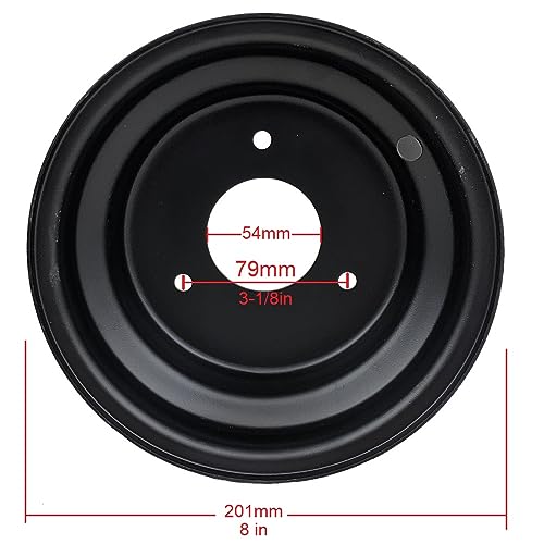 RedCap 16x8-7 Tubeless Tire with Wheel Rim Assembly Front Rear Wheel, 7 x 5" 3 Bolt Rim Spacing 79mm Compatible for Taotao Kandi Redcat Sunl Kazuma 70cc 110cc 125cc Off-Road UTV ATV Go-Karts - (Right) - size: Right