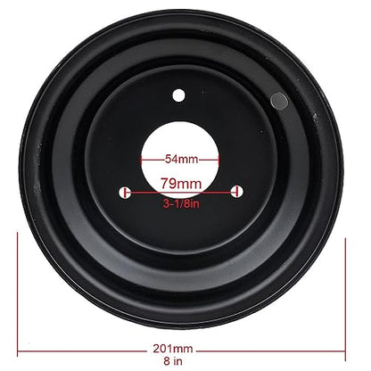 RedCap 16x8-7 Tubeless Tire with Wheel Rim Assembly Front Rear Wheel, 7 x 5" 3 Bolt Rim Spacing 79mm Compatible for Taotao Kandi Redcat Sunl Kazuma 70cc 110cc 125cc Off-Road UTV ATV Go-Karts - (Right) - size: Right