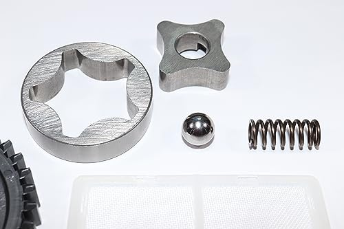 Oil Pump Kit Compatible with Kawasaki Mule 2510/3010 / 4010 (KAF620) with Filter/Rotors/Spur Gear/Springs/Shaft/Dowl Pins
