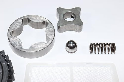 Oil Pump Kit Compatible with Kawasaki Mule 2510/3010 / 4010 (KAF620) with Filter/Rotors/Spur Gear/Springs/Shaft/Dowl Pins