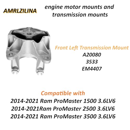 Engine Motor Transmission Mount Kit for Ram ProMaster 2014-2022 - size: 2014-2022 Ram ProMaster 1500/2500/3500 3.6L