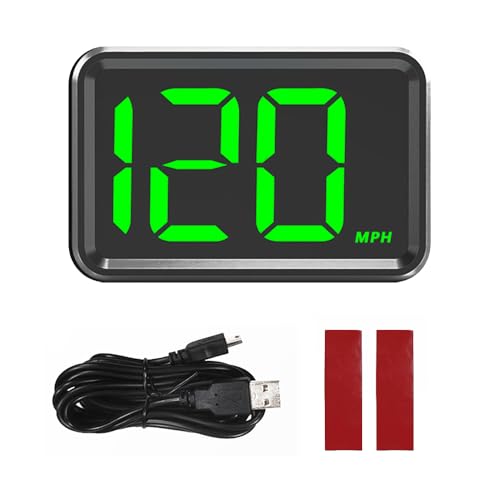 Heads Up Display for Cars Windshield with MPH Speed,HUD Display Digital Speedometer for Car Used USB Plug,Universal GPS Speedometer for Car Accessories Fit for Cars SUVs Trucks （MP/H） - color: MP/H