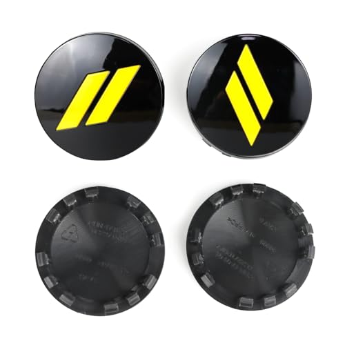4pcs 63mm 2.5 inches Slash Wheel Center Cap Covers Fit for Dodge Charger Durango Dart 2015-2020 Jeep/Chrysler Yellow - color: Black-Yellow