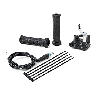 PUCKY New 7/8'' 22mm Thumb Throttle Cable Accelerator Handle Assembly for 50cc 70cc 90cc 110cc 125cc 250cc ATV Quad Go Kart TaoTao Pit Bike (Black) - color: black out