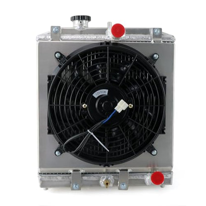 4 Row Aluminum Radiator + Shroud + Fan For 92-00 93 94 95 96 97 98 99 Honda Civic EJ EK EG DEL D15 D16