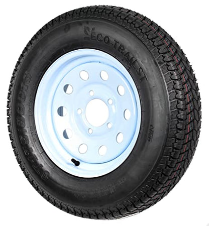 eCustomrim Trailer Tire Rim Assembly ST175/80D13 5 Lug White Load Range C