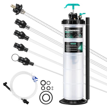 Poafamx 9.5L Oil Extractor Pump Pneumatic/Manual 2.5 Gallon Fluid Extractor - size: 2.5 Gallon