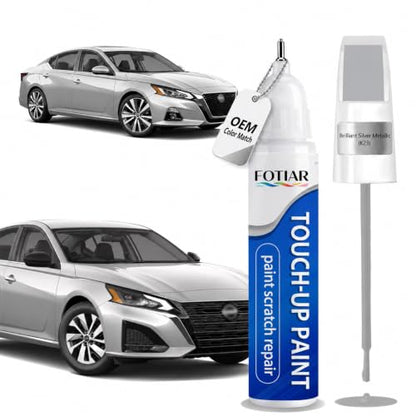 Touch Up Paint for Nissan Brilliant Silver Metallic K23 Paint Code - color: Brilliant Silver Metallic (K23)