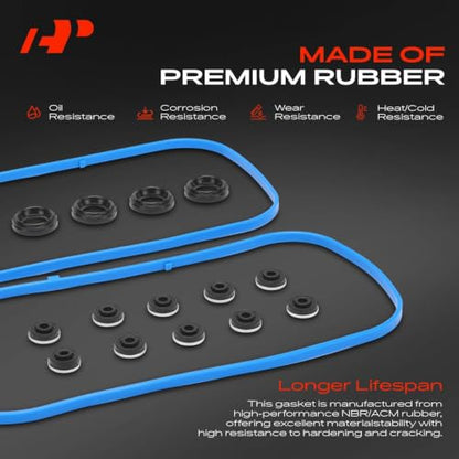 A-Premium Engine Valve Cover Gasket Set, for Oil or Gas Leak Repair