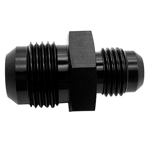 10AN to 6AN Male Flare Reducer Hose Fitting Adapter Fuel Line AN10 to AN6 Reducing Aluminum Pipe Union Connector Black - size: 10AN to 6AN