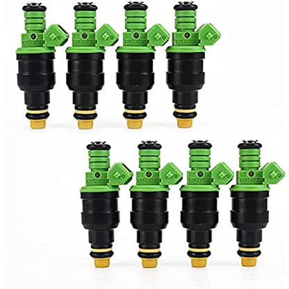 0280150558 0280155968 8PCS 42lbs Fuel Injector Green 440CC EV1 42 lb/hr Compatible with For-d Mustang Chev-y Chevrole-t Corvett-e Camaro
