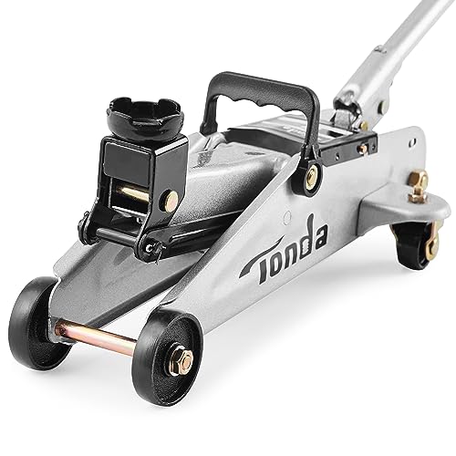 TONDA Floor Jack, 3,800 lb Hydraulic Car Jack, 4.9"-11.8", Silver - color: 2T Silver